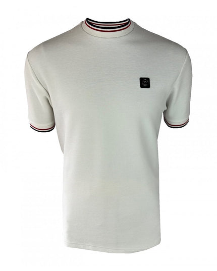TROJAN Ottoman Rib Tee TR/9089 Ecru 