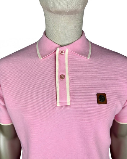 TROJAN Ottoman Stripe Trim Polo TR/9080 Pink