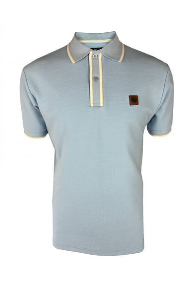 TROJAN Ottoman Stripe Trim Polo TR/9080 Powder Blue
