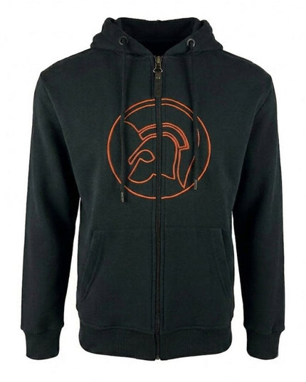 Trojan Outline Logo Zip Hoodie TR/9106 Black - 439