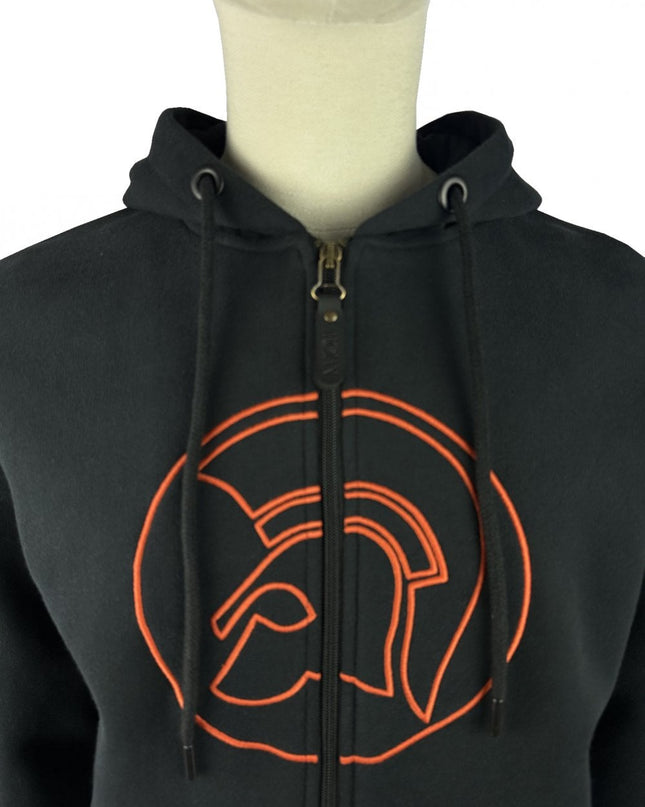 Trojan Outline Logo Zip Hoodie TR/9106 Black - 439