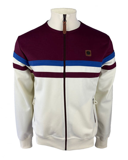 TROJAN Panel Stripe Track Top TR/9000 Ecru