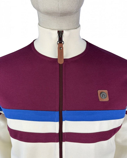 TROJAN Panel Stripe Track Top TR/9000 Ecru