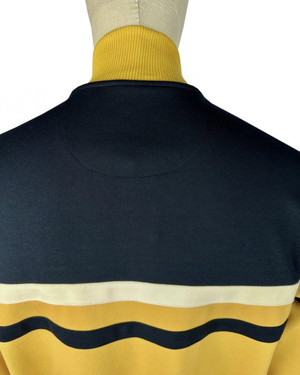 TROJAN Panel Stripe Track Top TR/9051 Mustard/Black