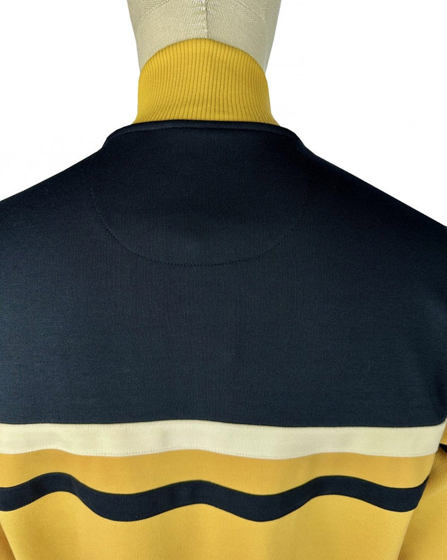TROJAN Panel Stripe Track Top TR/9051 Mustard/Black