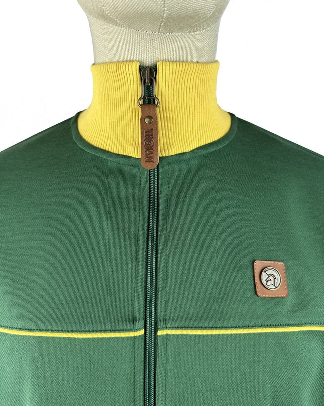 Trojan Piped Track Top TR/9104 Green