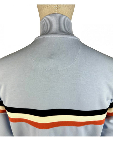 TROJAN Retro Stripe Track Top TR/9002 Powder Blue