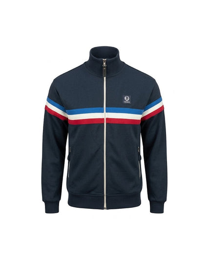 TROJAN Retro Stripe Track Top TR/9002 in Navy