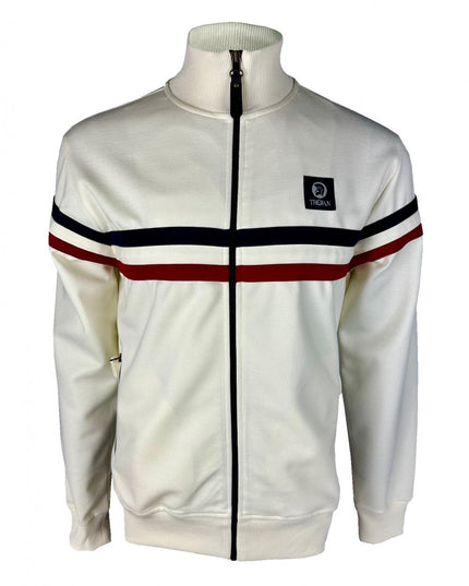 TROJAN Retro Stripe Track Top TR/9052 Ecru - 500