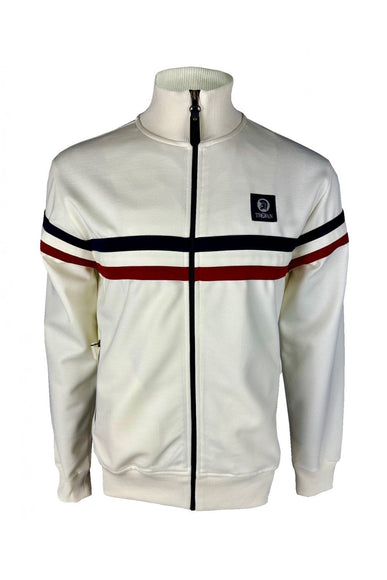 TROJAN Retro Stripe Track Top TR/9052 Ecru - 500