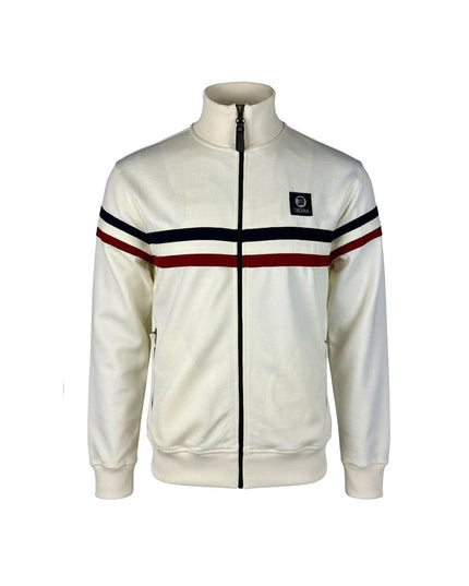 TROJAN Retro Stripe Track Top TR/9052 in Ecru