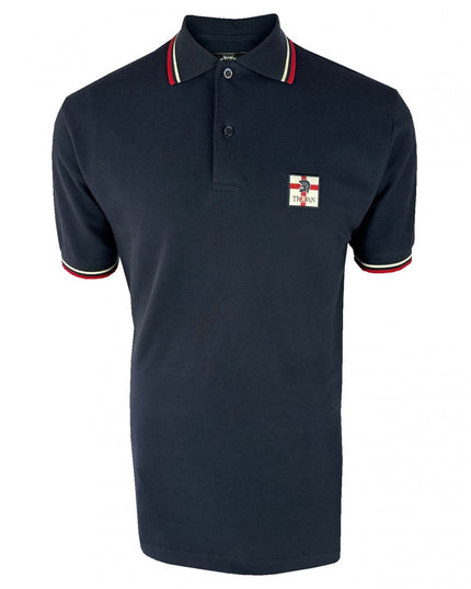 TROJAN St George Badge Pique Polo TR/9078 Navy