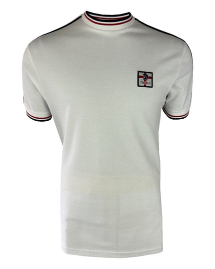 TROJAN St George Badge Pique Tee TR/9087 White