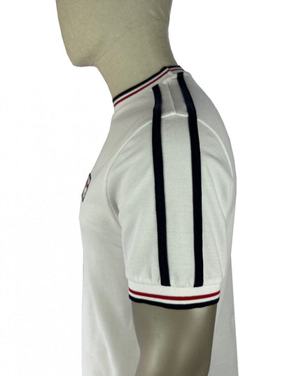 TROJAN St George Badge Pique Tee TR/9087 White