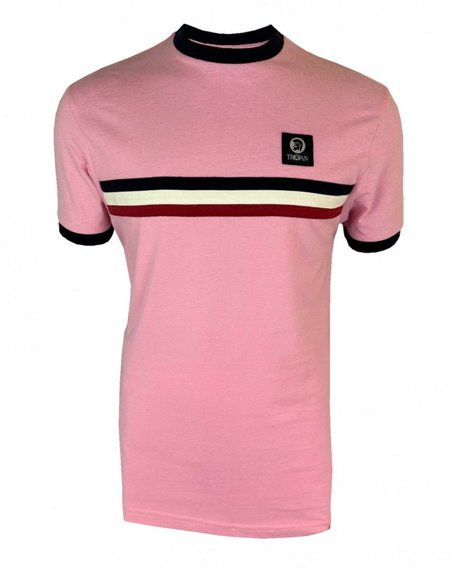TROJAN Stripe Front Tee TR/9085 Pink 