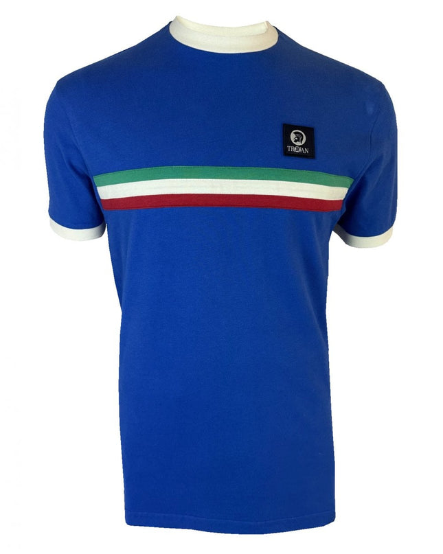 TROJAN Stripe Front Tee TR/9085 Cobalt Blue