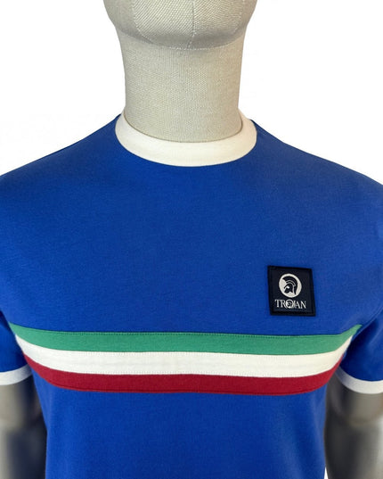 TROJAN Stripe Front Tee TR/9085 Cobalt Blue