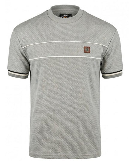 Trojan Textured Piped Tee TR/9143 Grey
