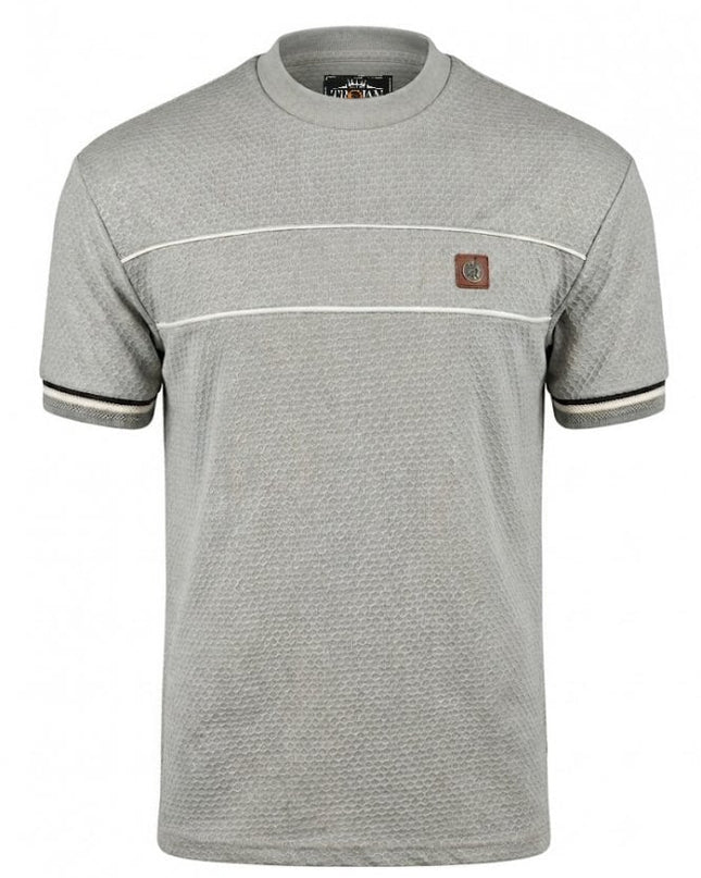 Trojan Textured Piped Tee TR/9143 Grey