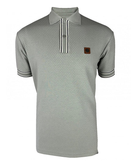 TROJAN Textured Stripe Rib Polo TR/9081 Grey
