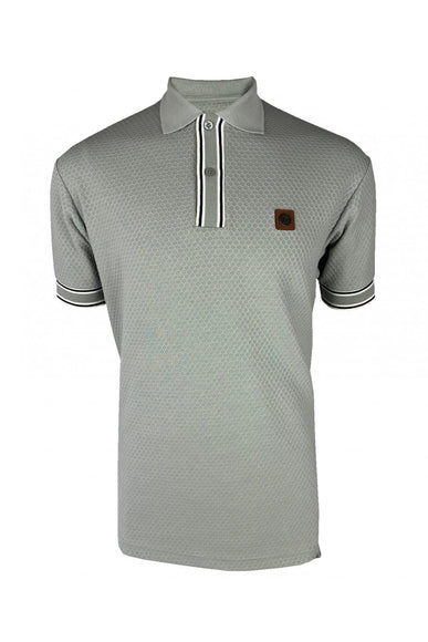 TROJAN Textured Stripe Rib Polo TR/9081 Grey