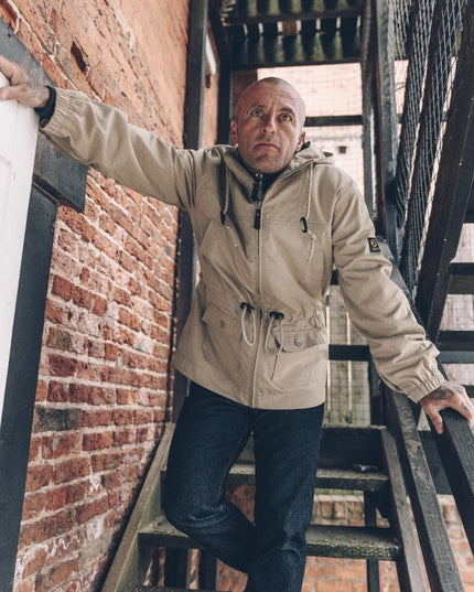 TROJAN Twill Badged Parka TC/1053 Stone