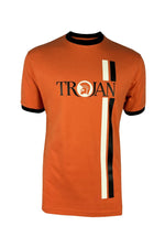 Carica l&#39;immagine nel visualizzatore di Gallery, TROJAN Twin Stripe Logo Tee TC/1036 Orange - Raw Menswear
