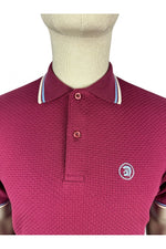 Lade das Bild in den Galerie-Viewer, TROJAN Twin Tipped Textured Polo TC/1038 Port - Raw Menswear
