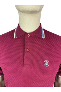 TROJAN Twin Tipped Textured Polo TC/1038 Port - Raw Menswear