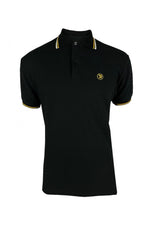 Load image into Gallery viewer, TROJAN Twin Tipped Textured Polo TC/1038 Black - Raw Menswear
