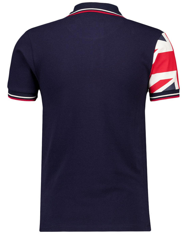 Trojan Flag Sleeve Pique Polo TR/9022 Navy - 126