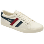 Charger l&#39;image dans la galerie, Gola Vegan Classics Men&#39;s Varsity Trainers White/Navy/Red - Raw Menswear
