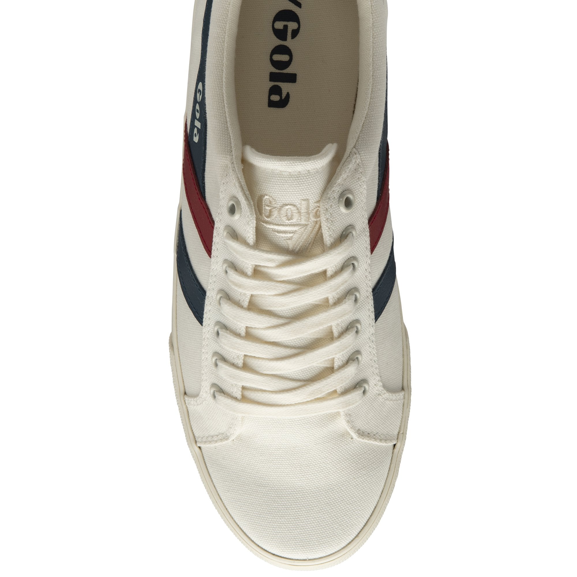 Gola Vegan Classics Men's Varsity Trainers White/Navy/Red - Raw Menswear