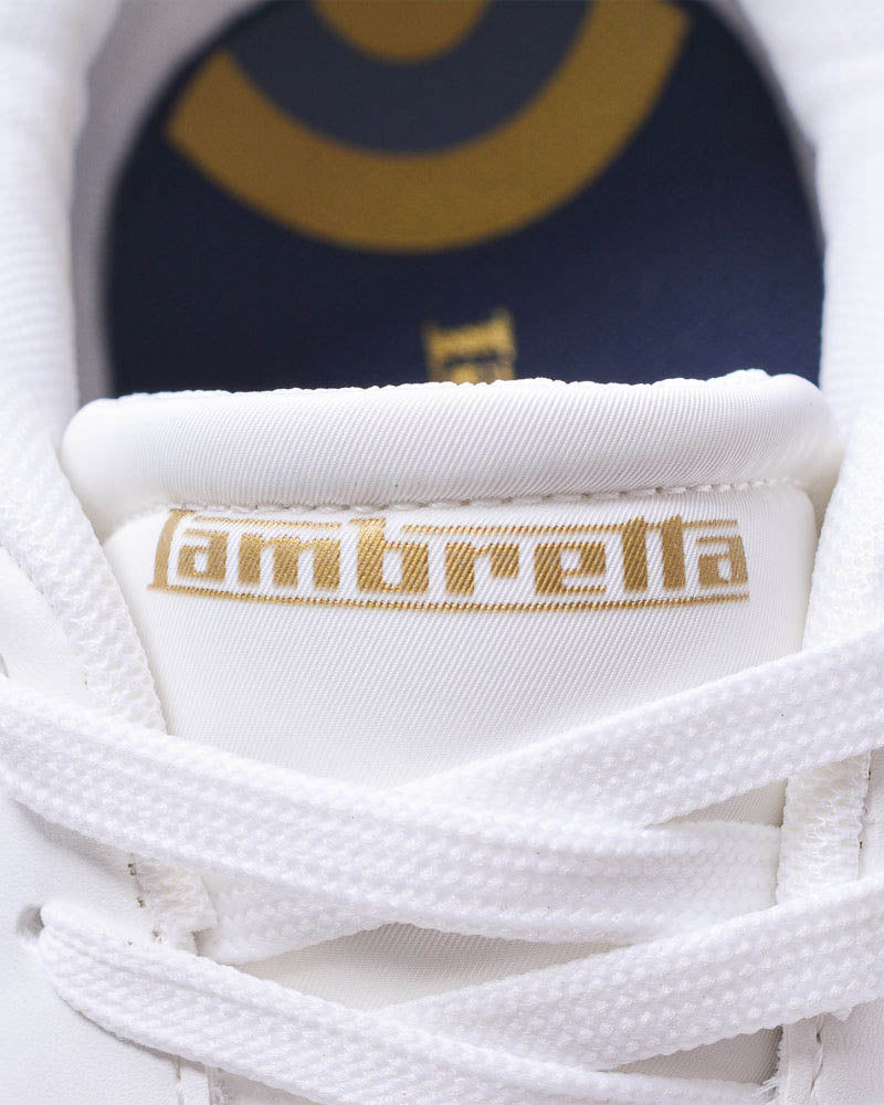 Lambretta Tackle Trainers White/Blue - Raw Menswear
