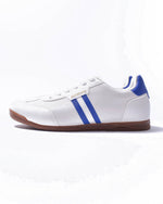 Load image into Gallery viewer, Lambretta Tackle Trainers White/Blue - Raw Menswear
