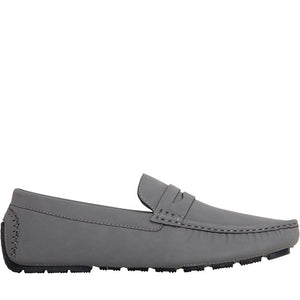 Mens Web Slip On Loafer Shoes Grey - Raw Menswear