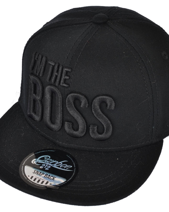Carbon I’m The Boss Snapback Cap Black/Black
