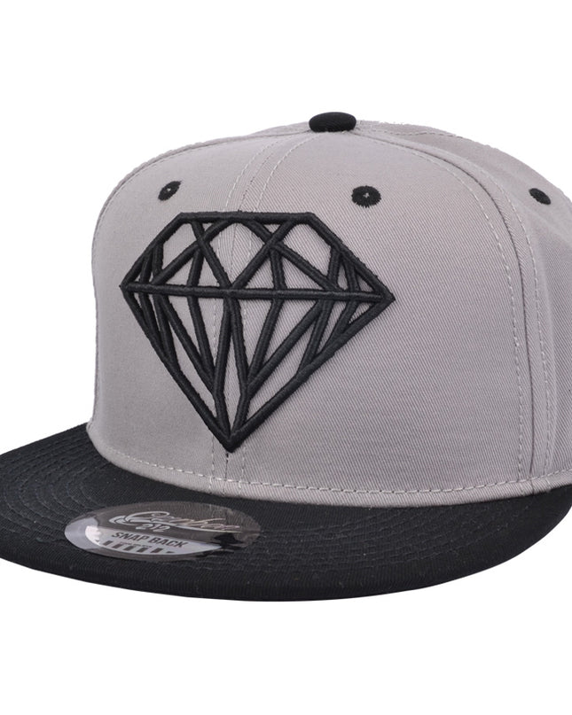 Carbon Diamond Snapback Cap Grey