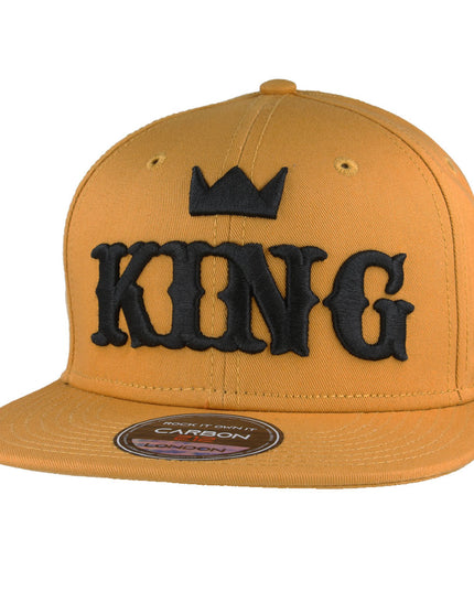 Carbon King Snapback Cap Gold