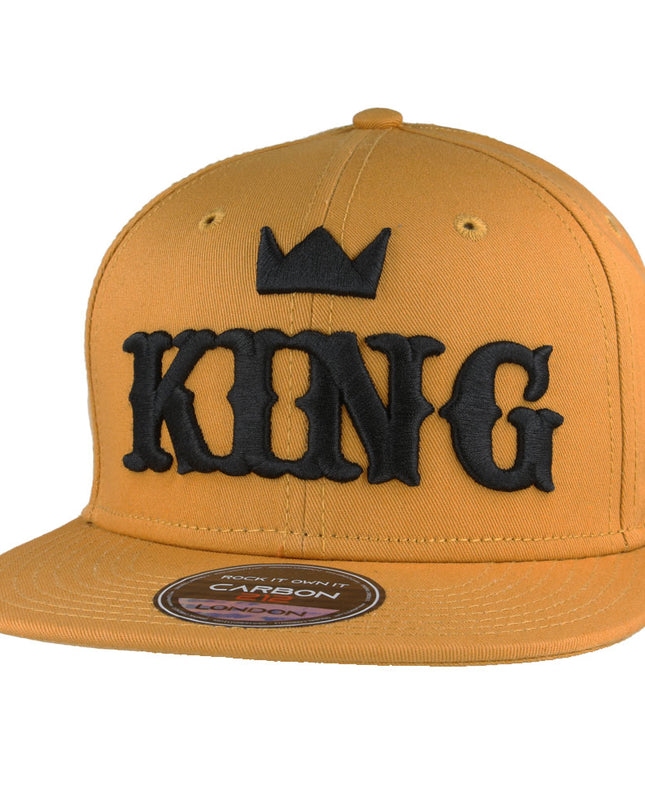 Carbon King Snapback Cap Gold