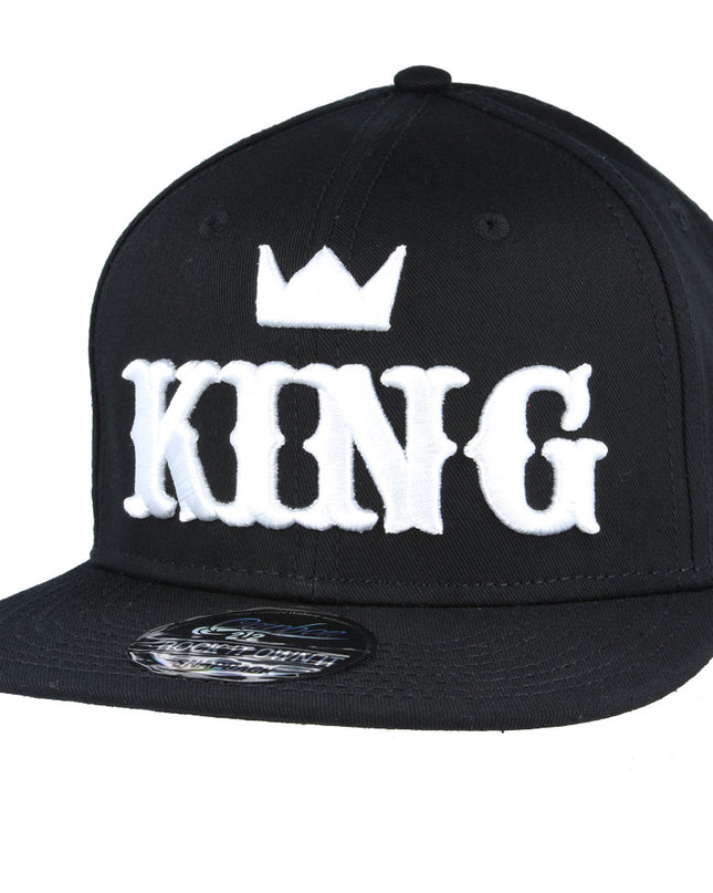 Carbon King Snapback Cap White