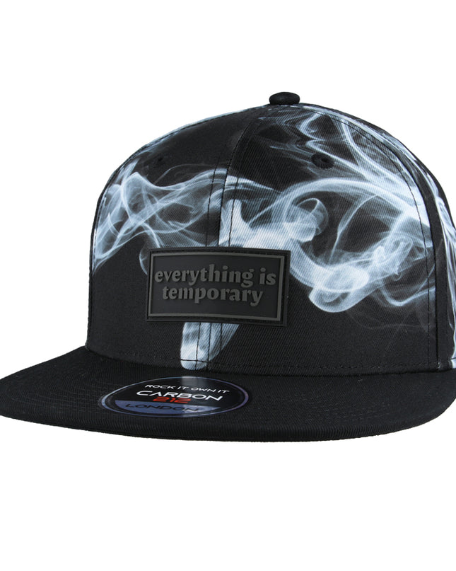Carbon Air Sign Smoke Everything Is Temporary Snapback Black