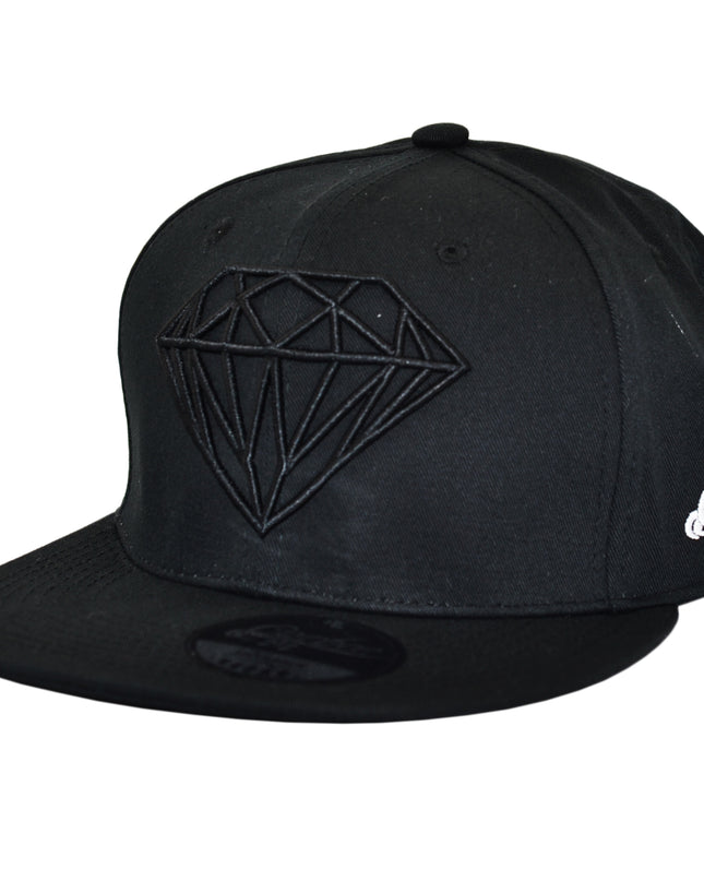Carbon Diamond Snapback Cap Black