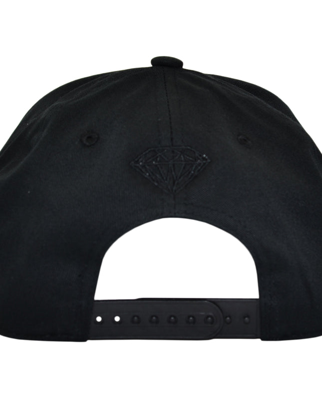 Carbon Diamond Snapback Cap Black