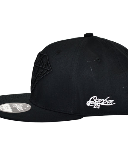 Carbon Diamond Snapback Cap Black