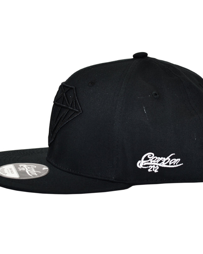 Carbon Diamond Snapback Cap Black
