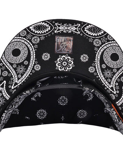 Carbon Paisley Print Snapback Black