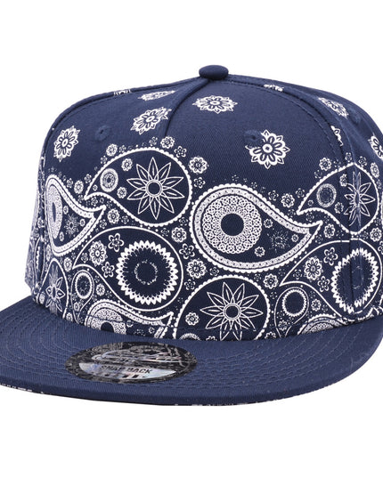 Carbon Paisley Print Snapback Navy