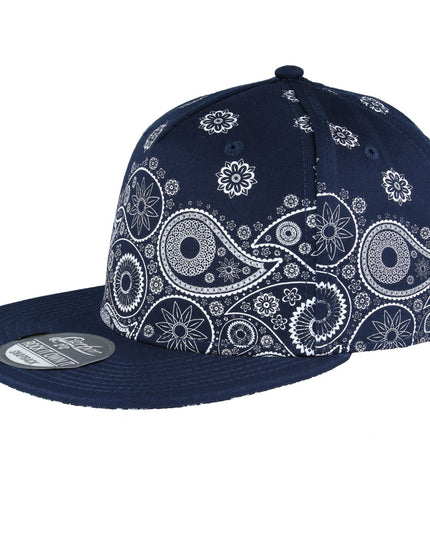 Carbon Paisley Print Snapback Navy