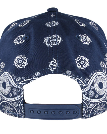 Carbon Paisley Print Snapback Navy